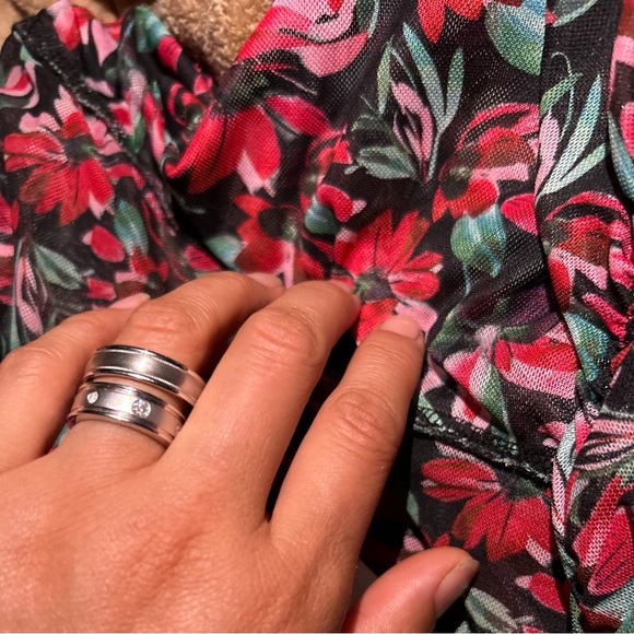 4 rings( white gold nature diamond, blue/green sapphire) wedding/engagement - Picture 10 of 15